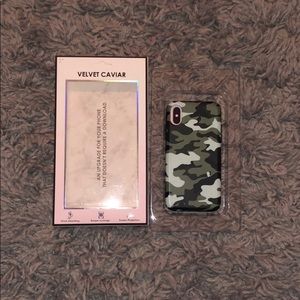 Velvet Caviar Green Camo iPhone X Case
